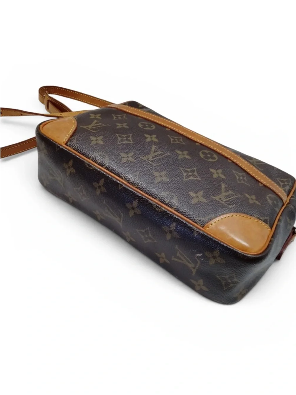 Louis Vuitton Monogram Canvas Brown Tan Crossbody Bag